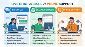 Live Chat vs Email vs Phone Support Offshore